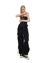 White & Black Jacquard Corset
